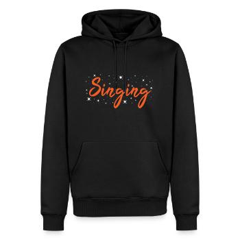Singer Singing - Männer Premium Bio Hoodie - Schwarz - Vorne - Nico (187cm)
