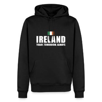 L’Irlande aujourd’hui demain Toujours Irlande Rugby - Sweat à capuche Premium bio Homme - noir - Devant - Nico (187cm)
