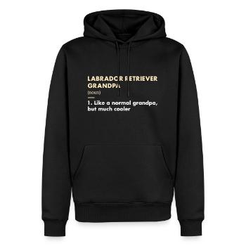 Labrador Retriever Grandpa Définition - Sweat à capuche Premium bio Homme - noir - Devant - Nico (187cm)