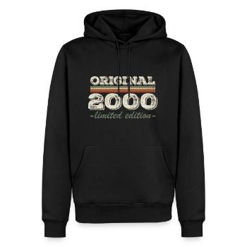 Legende seit 2000 Geboren 2000 Geburtstag 2000 - Männer Premium Bio Hoodie - Schwarz - Vorne - Nico (187cm)
