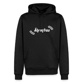 Ährenfrau - Männer Premium Bio Hoodie - Schwarz - Vorne - Nico (187cm)