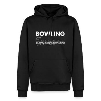Sport Definition Bowling - Männer Premium Bio Hoodie - Schwarz - Vorne - Nico (187cm)