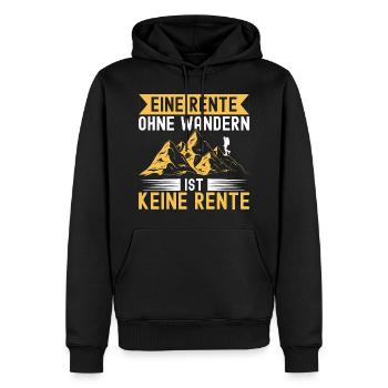 Wandern Bergsteigen Wanderer Natur Berge - Männer Premium Bio Hoodie - Schwarz - Vorne - Nico (187cm)