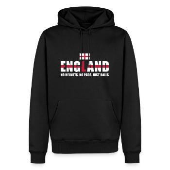 No Helmets No Pads Just Balls England Rugby - Männer Premium Bio Hoodie - Schwarz - Vorne - Nico (187cm)