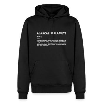 Définition du Malamute d’Alaska - Sweat à capuche Premium bio Homme - noir - Devant - Nico (187cm)