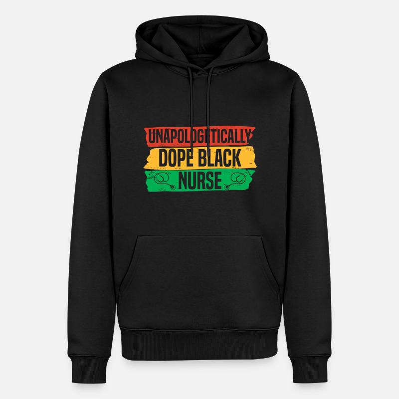Schwarze Geschichte Krankenschwester Afrika - Männer Premium Bio Hoodie - Schwarz