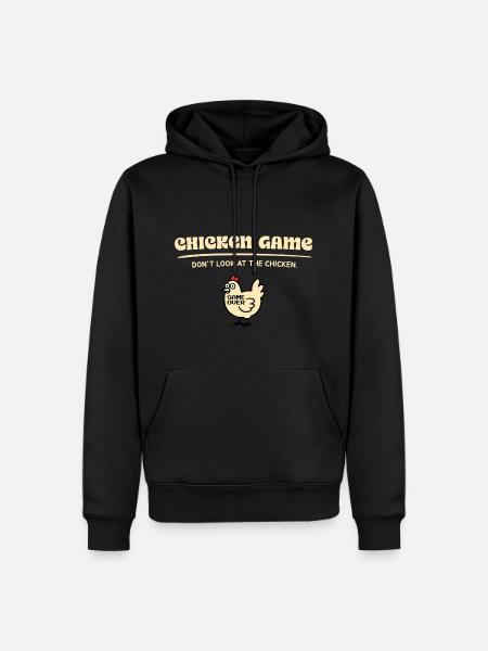 Funny Chicken Game tshirt - Men’s Premium Organic Hoodie - black
