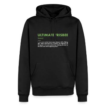 Sport Definition Ultimate Frisbee - Männer Premium Bio Hoodie - Schwarz - Vorne - Nico (187cm)