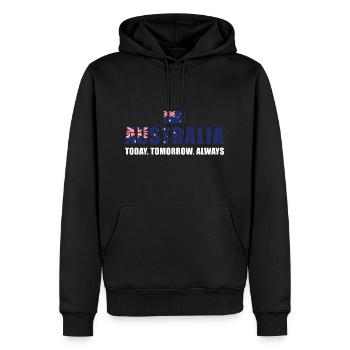 L’Australie aujourd’hui demain Toujours Australie Rugby - Sweat à capuche Premium bio Homme - noir - Devant - Nico (187cm)