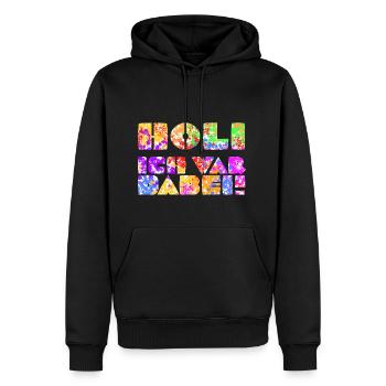 ich war dabei! Holi auf schwarz - Männer Premium Bio Hoodie - Schwarz - Vorne - Nico (187cm)