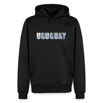 Uruguay Rugby - Männer Premium Bio Hoodie - Schwarz - Vorne - Nico (187cm)