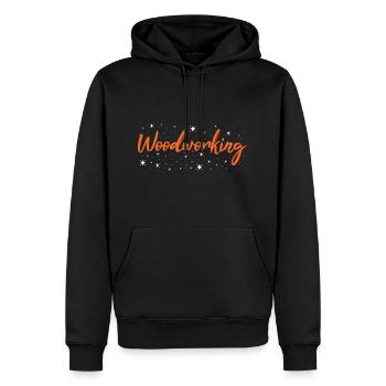 Woodworker Woodworking - Männer Premium Bio Hoodie - Schwarz - Vorne - Nico (187cm)