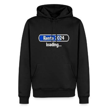 Rente 2024 Loading... Rente 2024 - Männer Premium Bio Hoodie - Schwarz - Vorne - Nico (187cm)