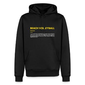Sport Définition Volleyball de plage - Sweat à capuche Premium bio Homme - noir - Devant - Nico (187cm)