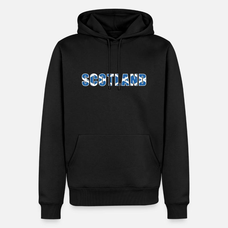 Écosse Rugby - Sweat à capuche Premium bio Homme - noir