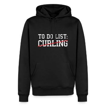 Sport To Do List Curling - Sweat à capuche Premium bio Homme - noir - Devant - Nico (187cm)