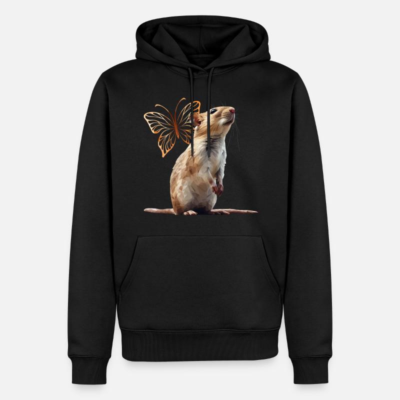 Ratte - Männer Premium Bio Hoodie - Schwarz