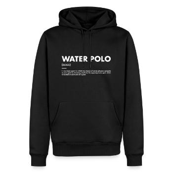 Définition du sport Water-polo - Sweat à capuche Premium bio Homme - noir - Devant - Nico (187cm)
