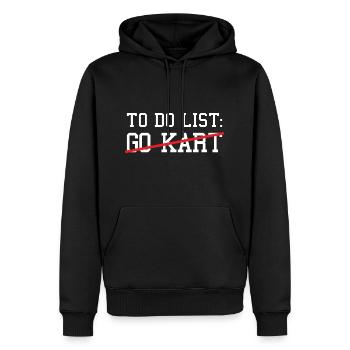 Sport To Do List Go Kart - Männer Premium Bio Hoodie - Schwarz - Vorne - Nico (187cm)
