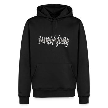 Prends mon braque de Weimar, je n’y vais pas - Sweat à capuche Premium bio Homme - noir - Devant - Nico (187cm)