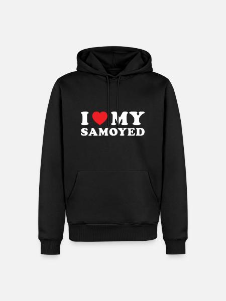 I Love My Samoyed - Men’s Premium Organic Hoodie - black