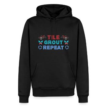 Profession Meilleure idée cadeau carreleur - Sweat à capuche Premium bio Homme - noir - Devant - Nico (187cm)