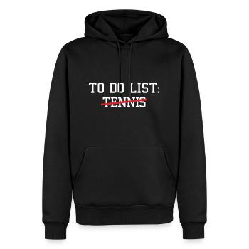 Sport To Do List Tennis - Männer Premium Bio Hoodie - Schwarz - Vorne - Nico (187cm)