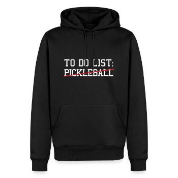 Sport To Do List Pickleball - Men’s Premium Organic Hoodie - black - Front - Nico (187cm)
