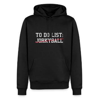 Sport To Do List Jorkyball - Männer Premium Bio Hoodie - Schwarz - Vorne - Nico (187cm)