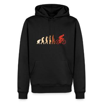 Sport Evolution Cyclisme - Sweat à capuche Premium bio Homme - noir - Devant - Nico (187cm)