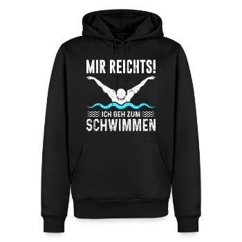 Mir Reichts Ich Geh Schwimmen - Männer Premium Bio Hoodie - Schwarz - Vorne - Nico (187cm)