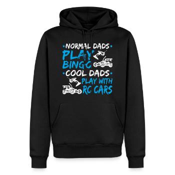 Ferngesteuertes Auto Papa RC Racing - Männer Premium Bio Hoodie - Schwarz - Vorne - Nico (187cm)
