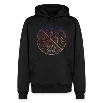 Dad - Männer Premium Bio Hoodie - Schwarz - Vorne - Nico (187cm)