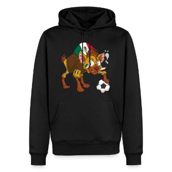 Hyena Fan Mexico - Men’s Premium Organic Hoodie - black - Front - Nico (187cm)