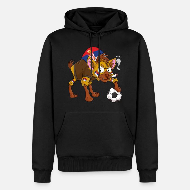 Hyäne Fan Serbien - Männer Premium Bio Hoodie - Schwarz