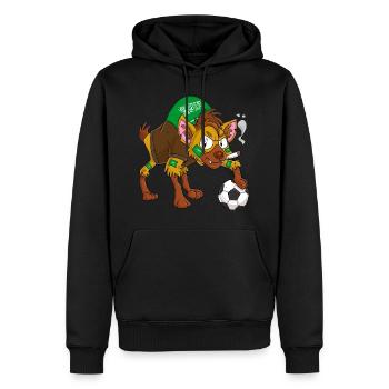 Hyena Fan Saudi Arabia - Men’s Premium Organic Hoodie - black - Front - Nico (187cm)