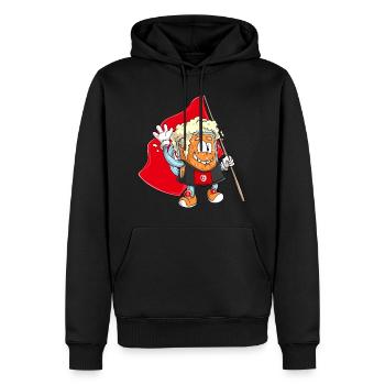 Beer fan of Tunisia - Men’s Premium Organic Hoodie - black - Front - Nico (187cm)