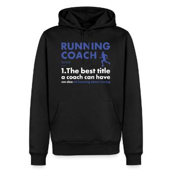 Sport Coach Running - Männer Premium Bio Hoodie - Schwarz - Vorne - Nico (187cm)