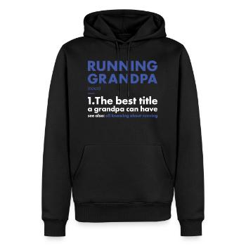 Sport Grandpa Running - Männer Premium Bio Hoodie - Schwarz - Vorne - Nico (187cm)