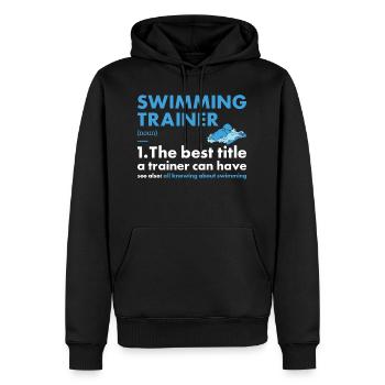 Sport Trainer Swimming - Männer Premium Bio Hoodie - Schwarz - Vorne - Nico (187cm)