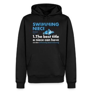 Sport Niece Swimming - Männer Premium Bio Hoodie - Schwarz - Vorne - Nico (187cm)
