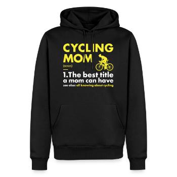 Sport Maman Cyclisme - Sweat à capuche Premium bio Homme - noir - Devant - Nico (187cm)