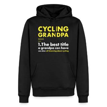 Sport Grandpa Cycling - Männer Premium Bio Hoodie - Schwarz - Vorne - Nico (187cm)
