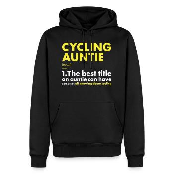 Sport Auntie Cyclisme - Sweat à capuche Premium bio Homme - noir - Devant - Nico (187cm)
