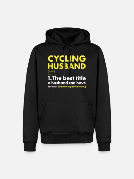 Sport Husband Cycling - Men’s Premium Organic Hoodie - black