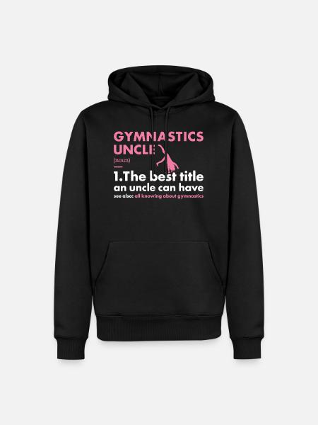 Sport Uncle Gymnastics - Männer Premium Bio Hoodie - Schwarz