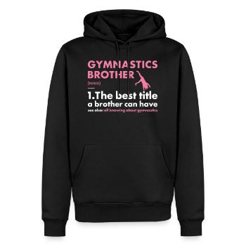 Sport Brother Gymnastics - Männer Premium Bio Hoodie - Schwarz - Vorne - Nico (187cm)