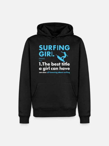 Sport Fille Surf - Sweat à capuche Premium bio Homme - noir