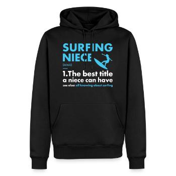 Sport Niece Surfing - Men’s Premium Organic Hoodie - black - Front - Nico (187cm)