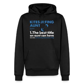 Sport Tante Kitesurf - Sweat à capuche Premium bio Homme - noir - Devant - Nico (187cm)